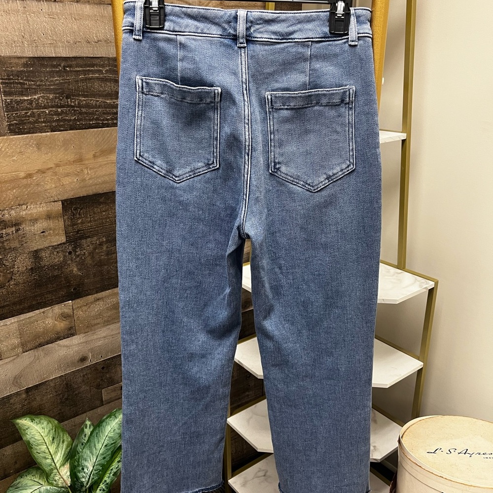 Faherty Light Wash Stretch Terry Patch Pocket Den… - image 4